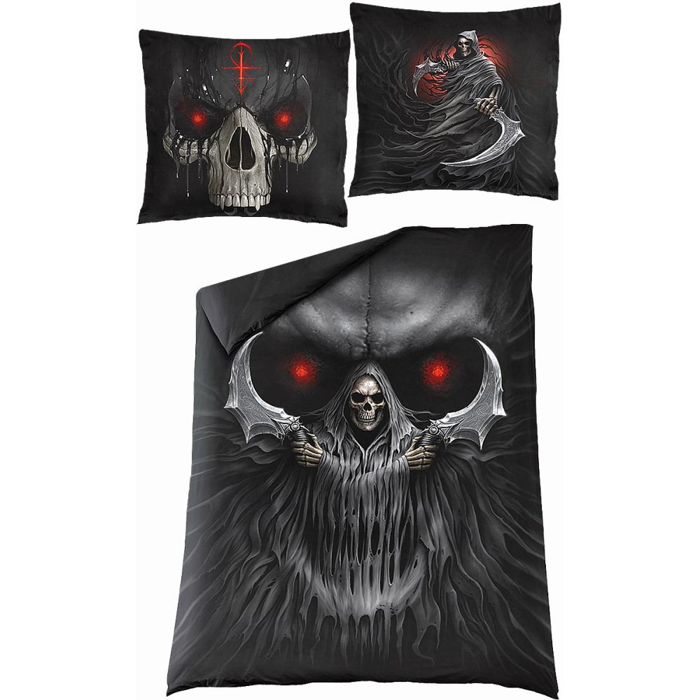 Spiral - DARK DEATH Dekbedovertrekset - Eenpersoons - Zwart